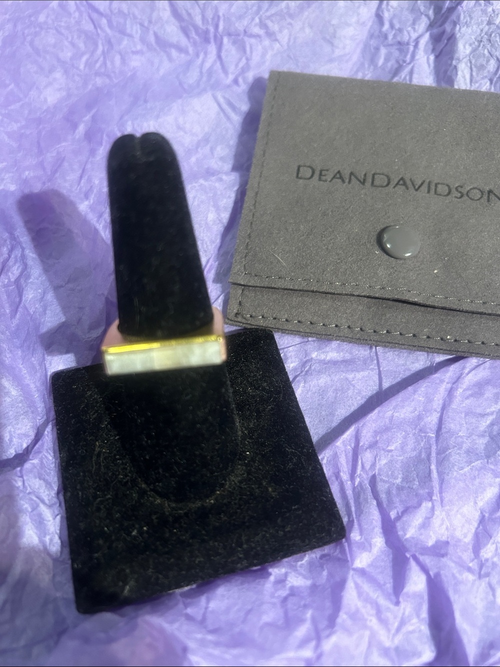 Dean Davidson Gold and Mother-of-Pearl Bar Ring - Women's Jewelry